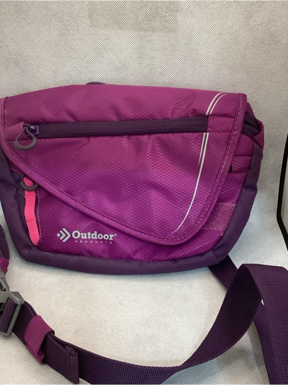 Outdoor Products Purple Crossbody Waist Pack Belt Bag Adjustable Strap